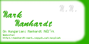 mark manhardt business card